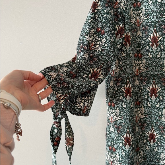 H&M Morris & Co. Green Floral Print Dress - Picture 5 of 5